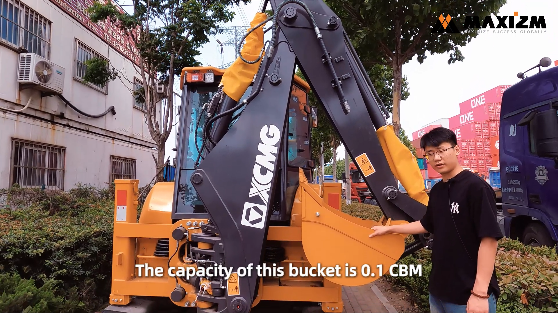 Witness The  XCMG XC8-S2570 Excavator Loader