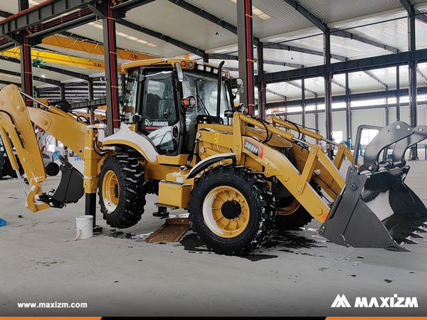 Russia - 2 Units SHANMON 388H Backhoe Loader 